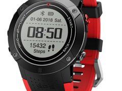 Smartwatch iUni DM18, Standby time 30 zile, GPS, BT, OLED, Rezistent la apa, Red